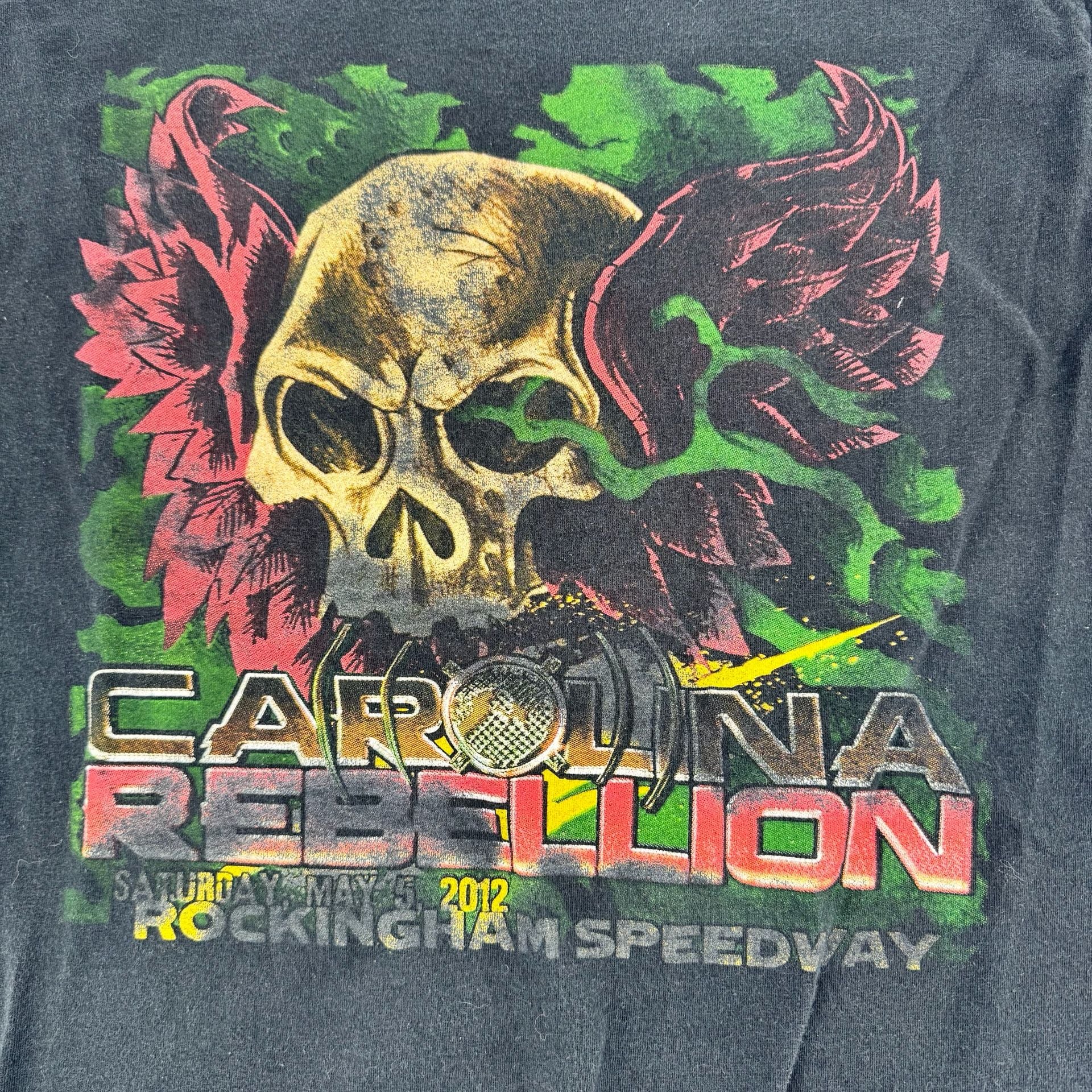 Y2K Carolina Rebellion 2012 Rockingham Speedway Concert T-Shirt Black 3