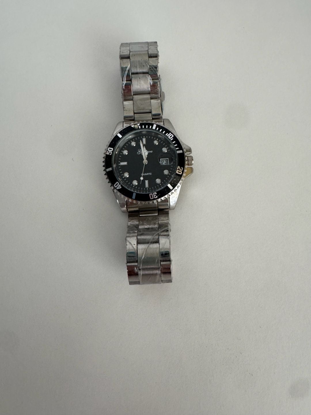 Geneva Quartz Watch Black Dial Silver Tone 3