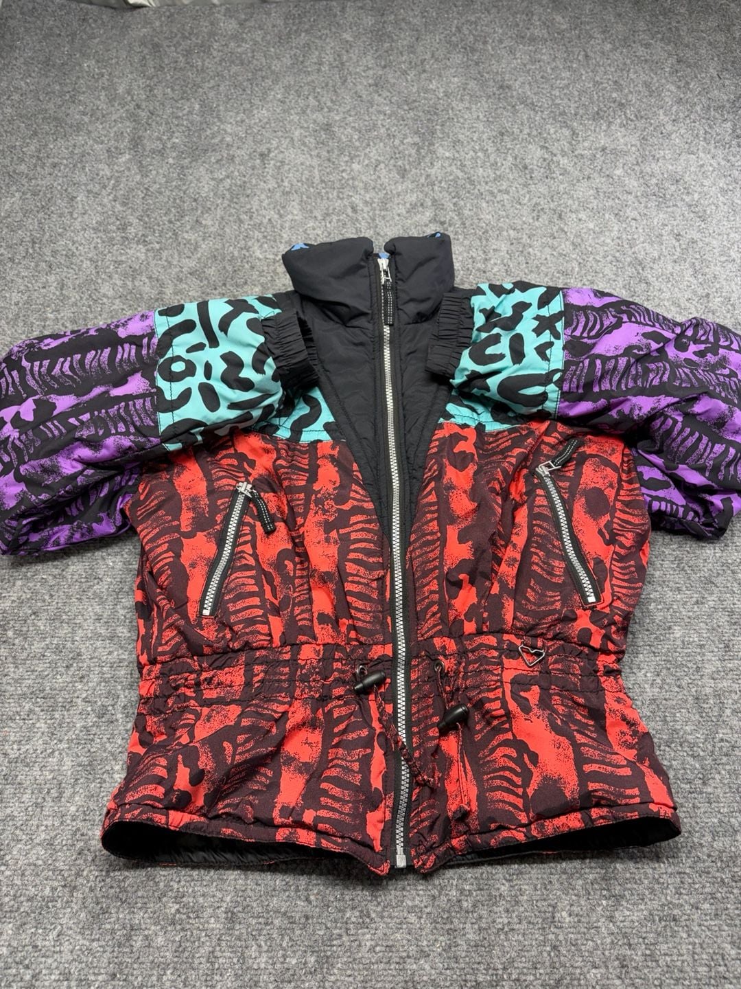 Vtg Obermeyer Wild One Ski jacket womens size-6-small Animal print 80/90s Retro 2