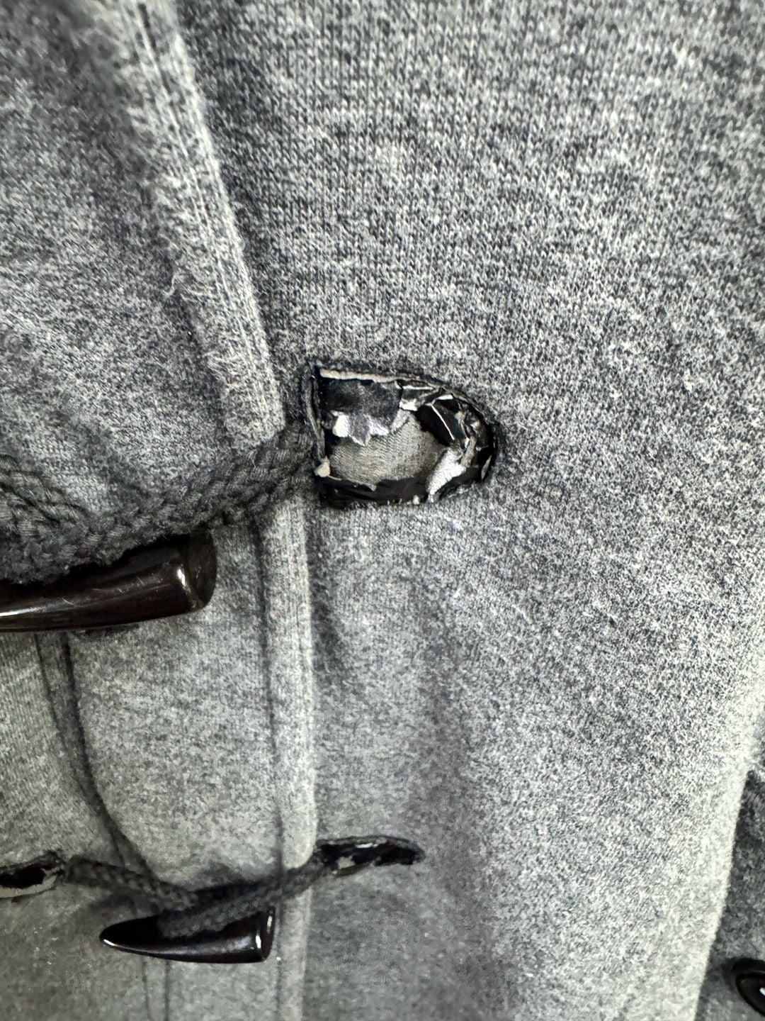 Sebby Collection Gray Toggle Hoodie Jacket 7