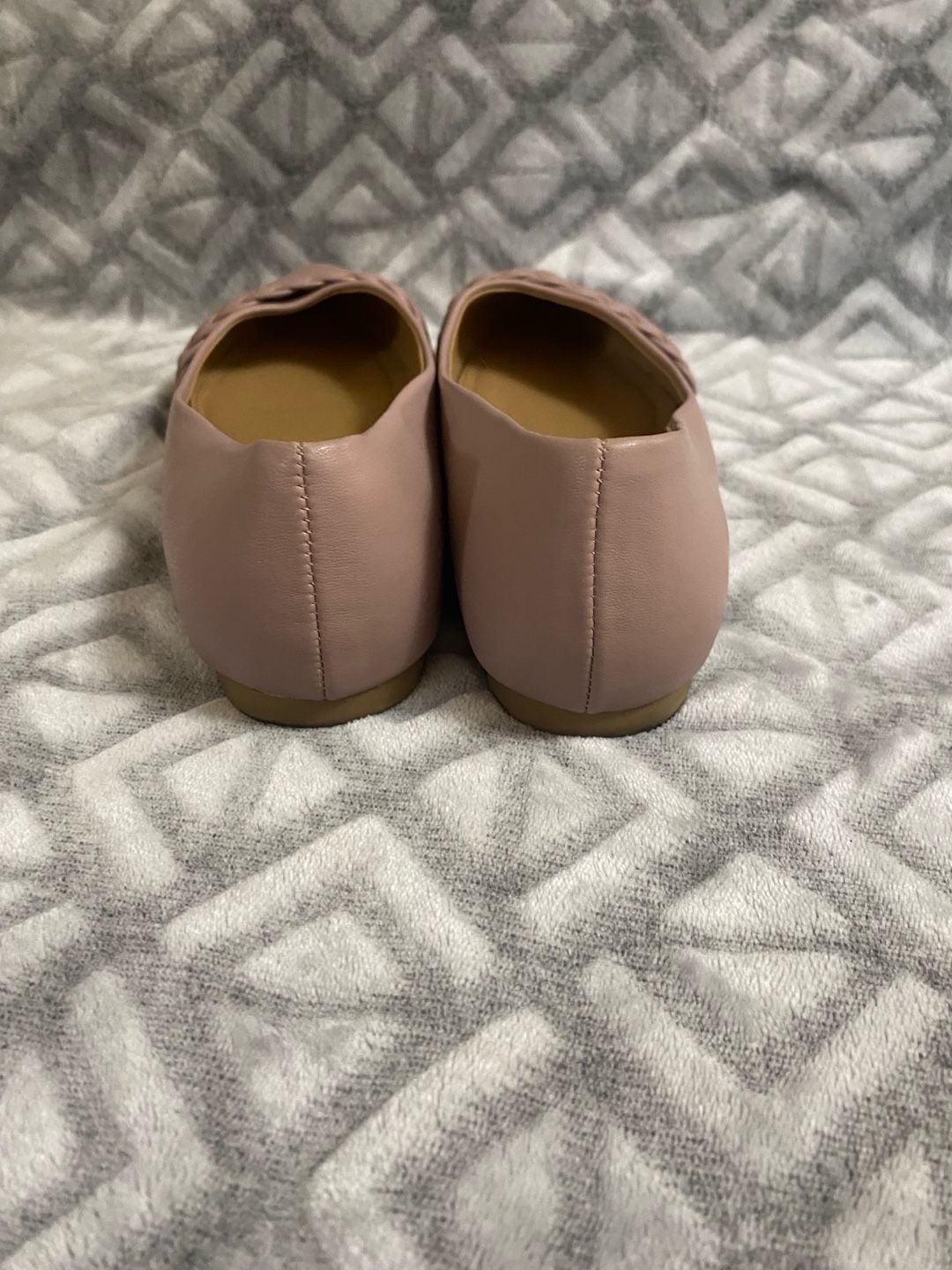 Report Pointed Toe Flats Size 7W Pink Braided Slip On Shoes 5