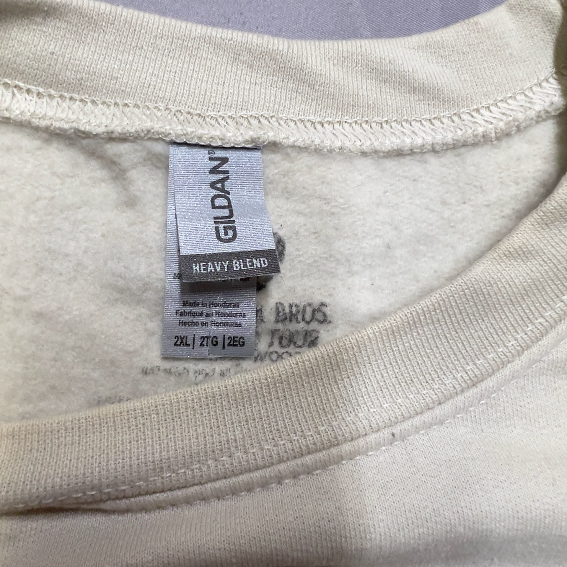 Gildan Warner Bros Studio Tour 2022 Sweatshirt Size 2XL Cream 5