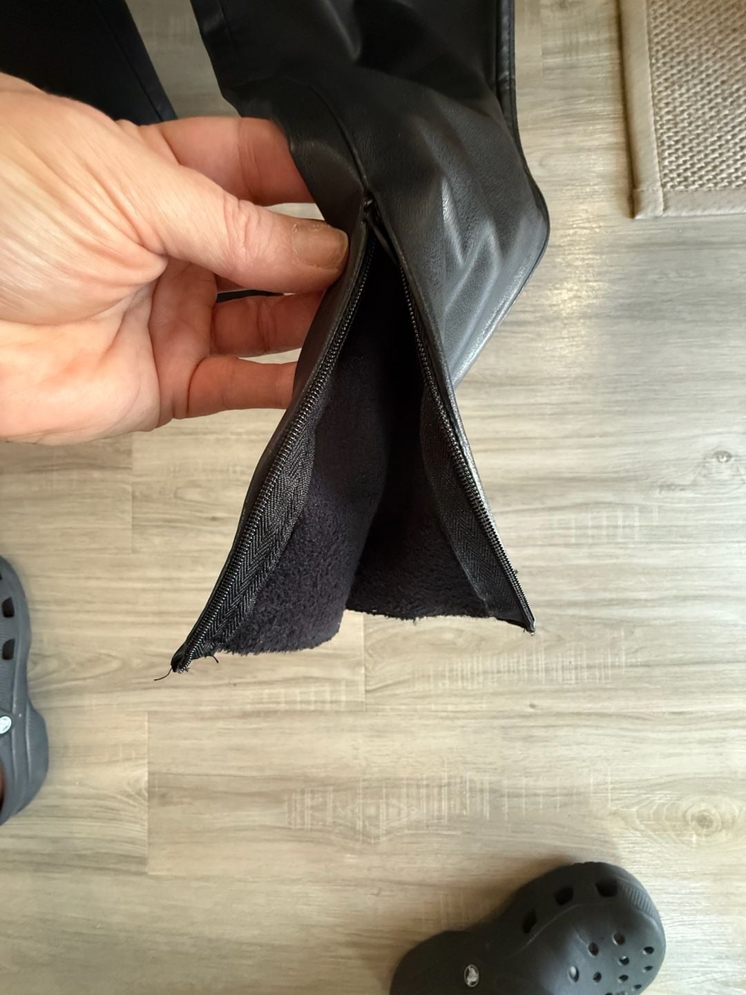 Zara Faux Leather Pants Size S Black 5