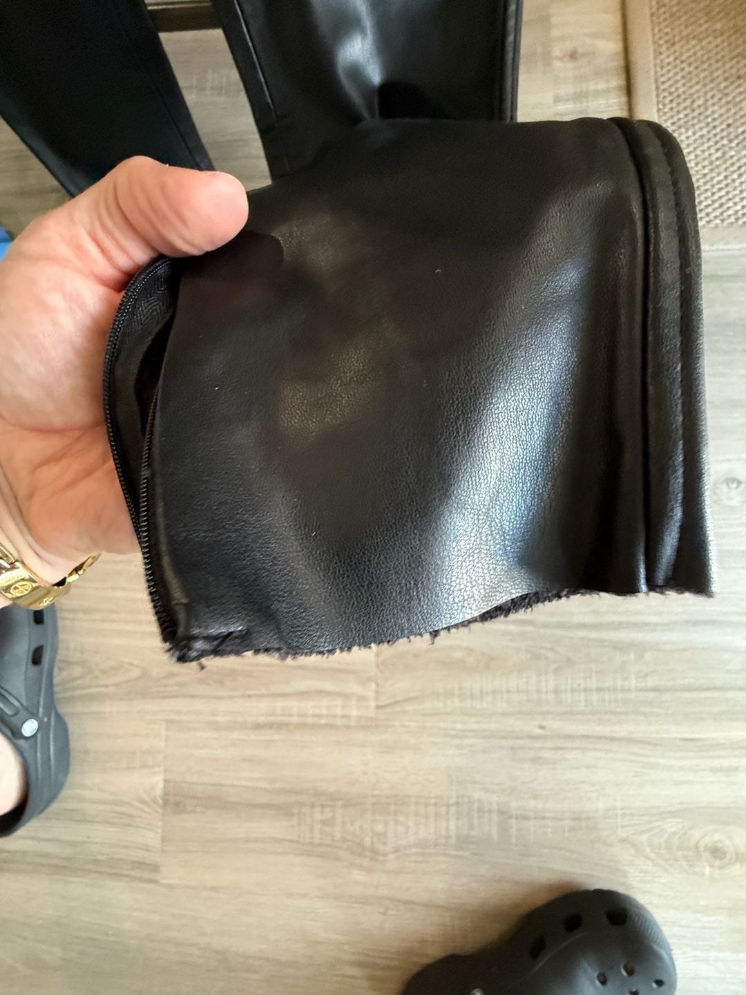 Zara Faux Leather Pants Size S Black 6