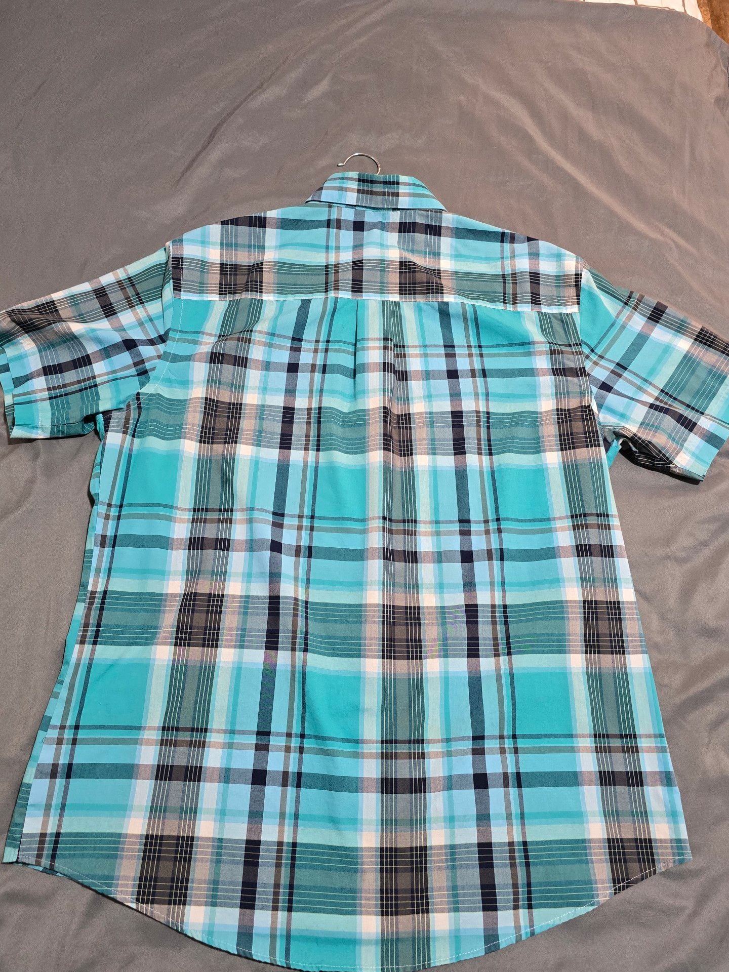 Towncraft Classic Fit Plaid Short Sleeve Button-Down Shirt 7