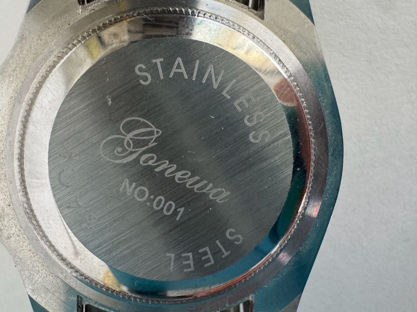 Geneva Quartz Watch Black Dial Silver Tone 5