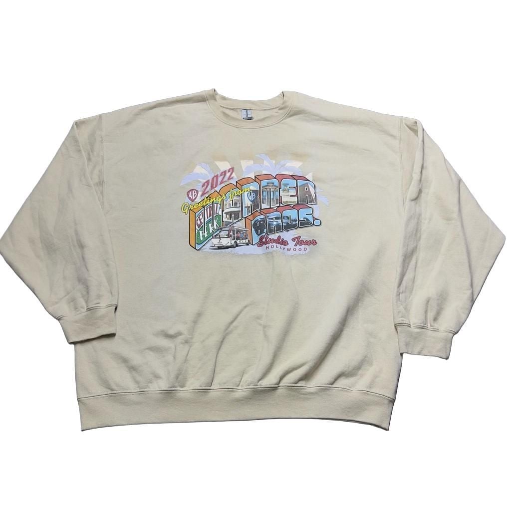 Gildan Warner Bros Studio Tour 2022 Sweatshirt Size 2XL Cream 2