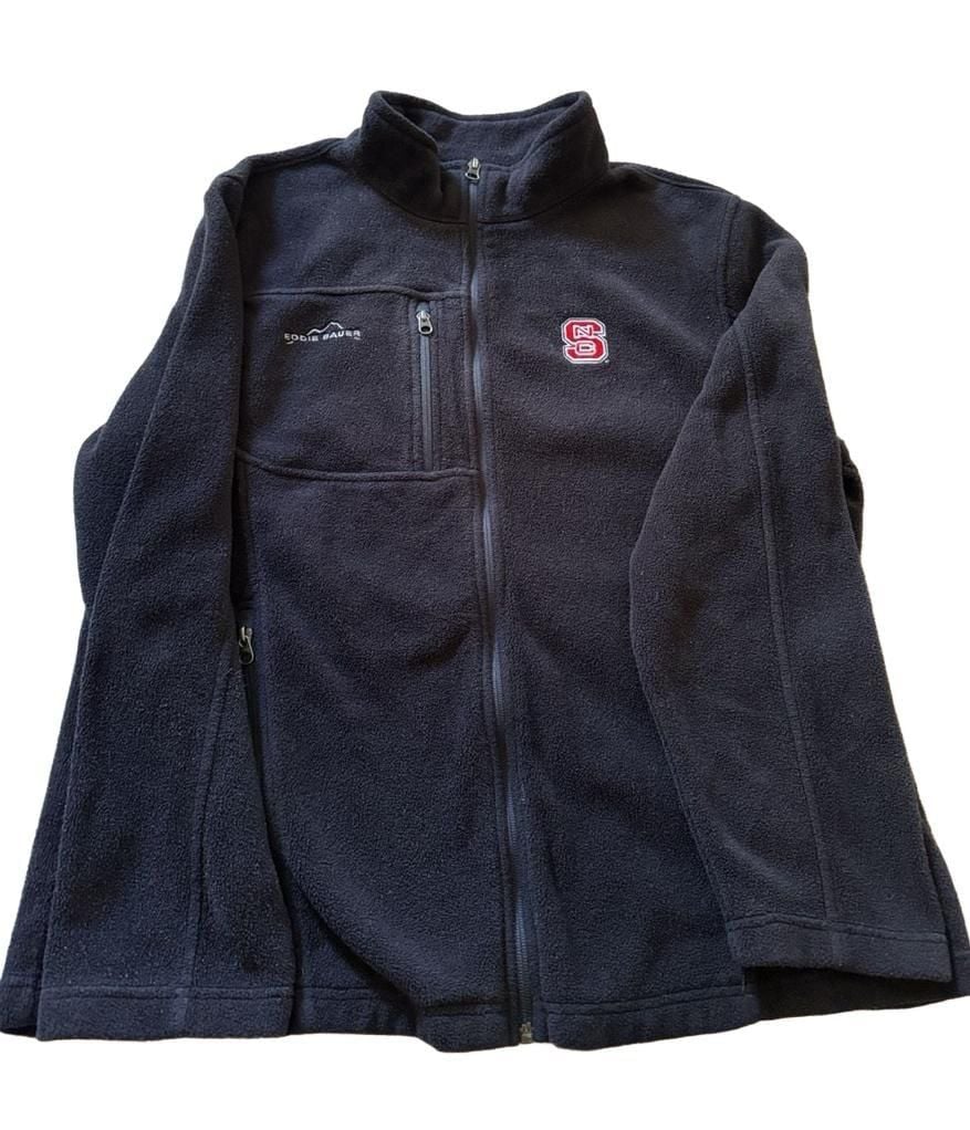 Eddie Bauer NC State Wolfpack Fleece Jacket Black Size L 2