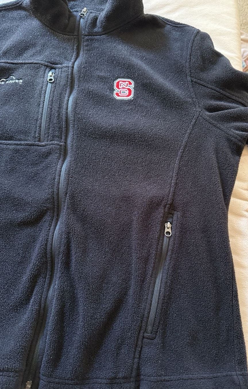 Eddie Bauer NC State Wolfpack Fleece Jacket Black Size L 4