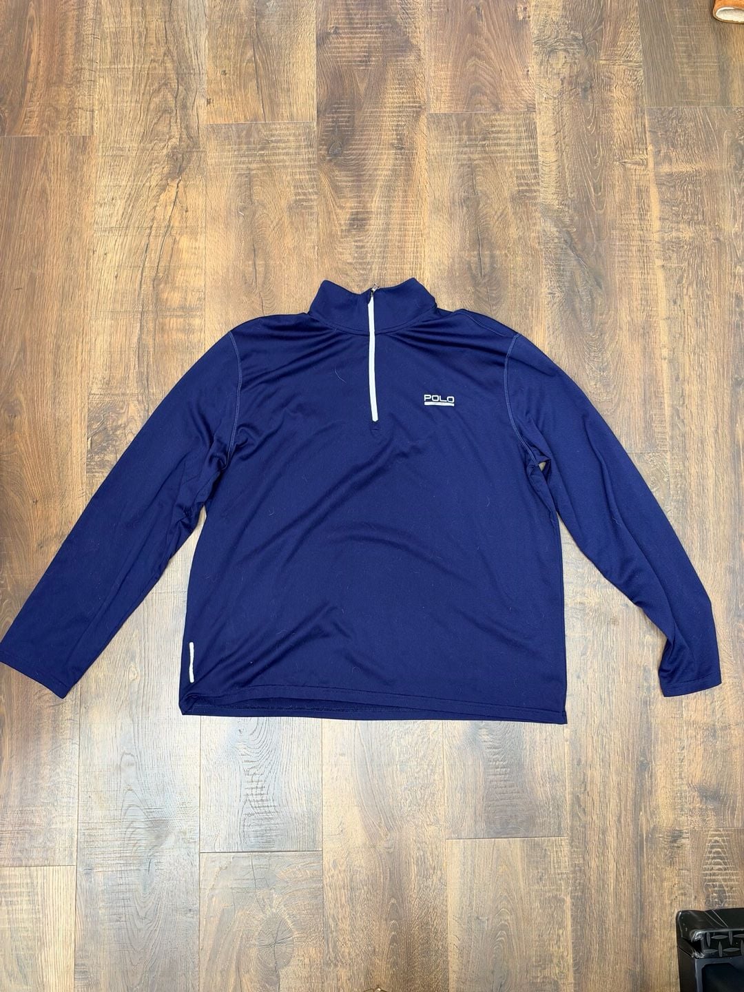Polo Sport Ralph Lauren 1/4 Zip Pullover XL Blue Performance 1