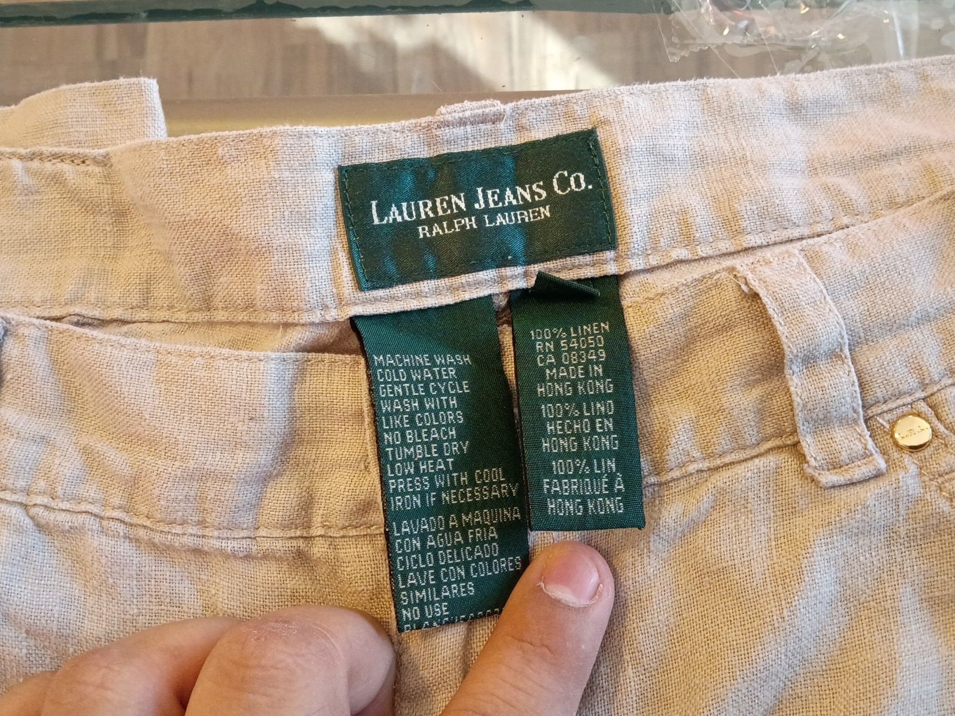 Lauren Jeans Co. Ralph Lauren Linen Pants Beige 2