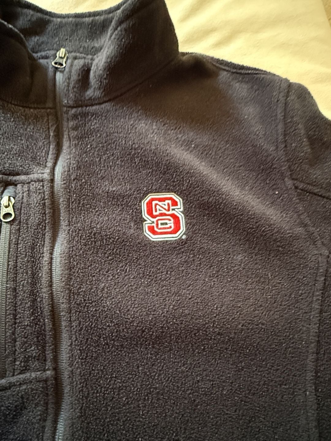 Eddie Bauer NC State Wolfpack Fleece Jacket Black Size L 6