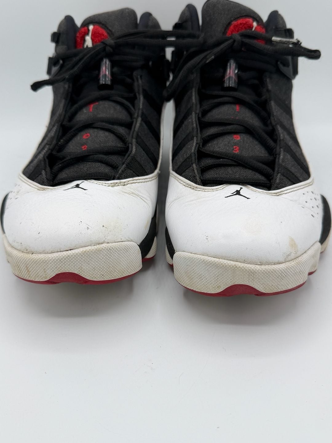 Nike Air Jordan 6 Rings Mens 10.5 Black White Red Basketball Shoes 322992-012 3
