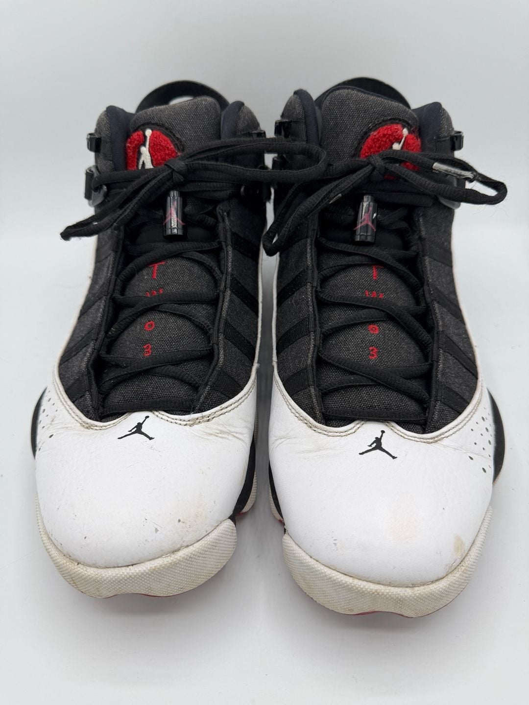 Nike Air Jordan 6 Rings Mens 10.5 Black White Red Basketball Shoes 322992-012 4