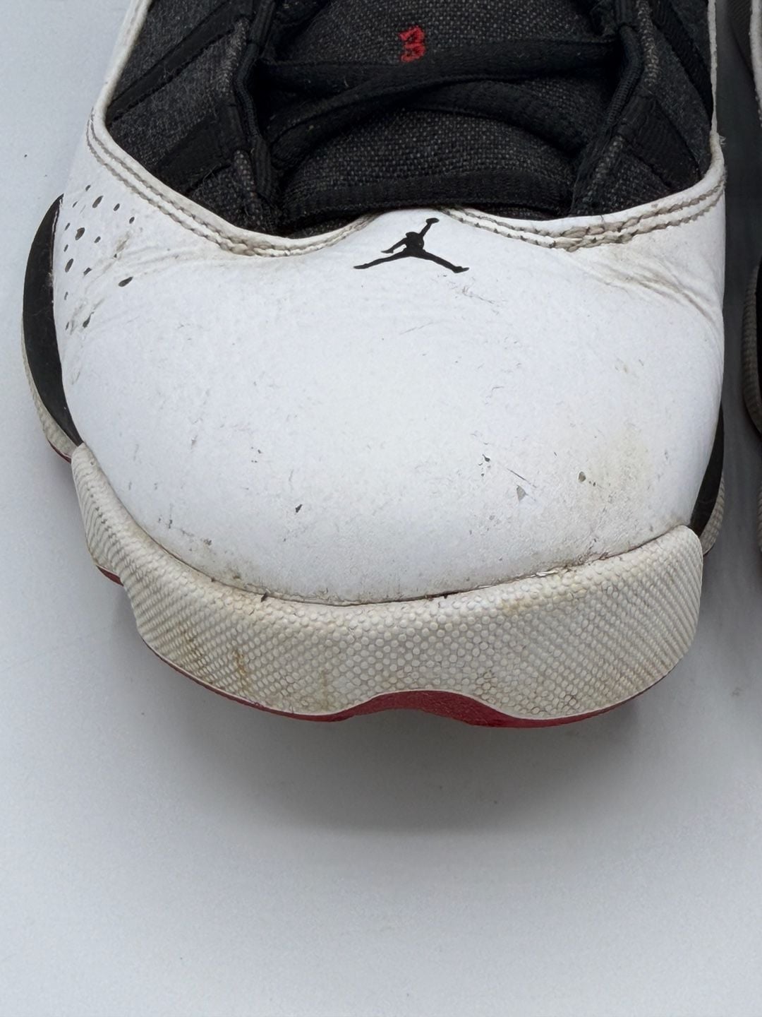Nike Air Jordan 6 Rings Mens 10.5 Black White Red Basketball Shoes 322992-012 6