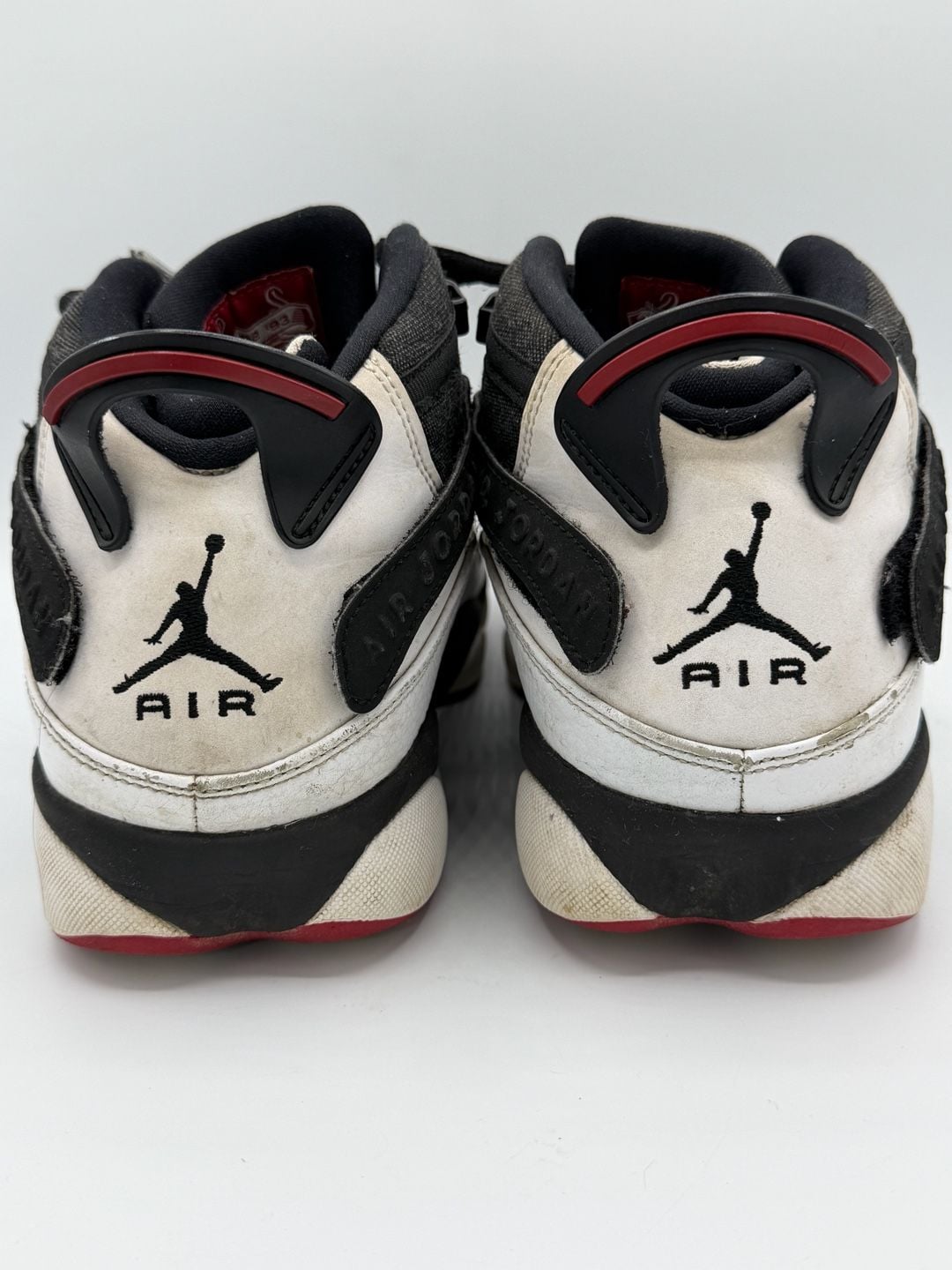 Nike Air Jordan 6 Rings Mens 10.5 Black White Red Basketball Shoes 322992-012 10