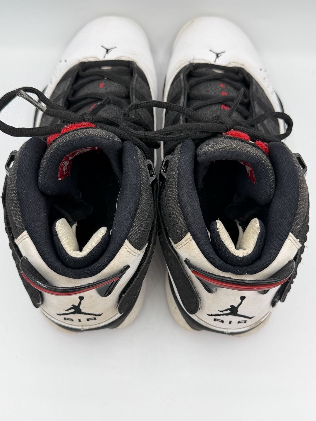 Nike Air Jordan 6 Rings Mens 10.5 Black White Red Basketball Shoes 322992-012 11
