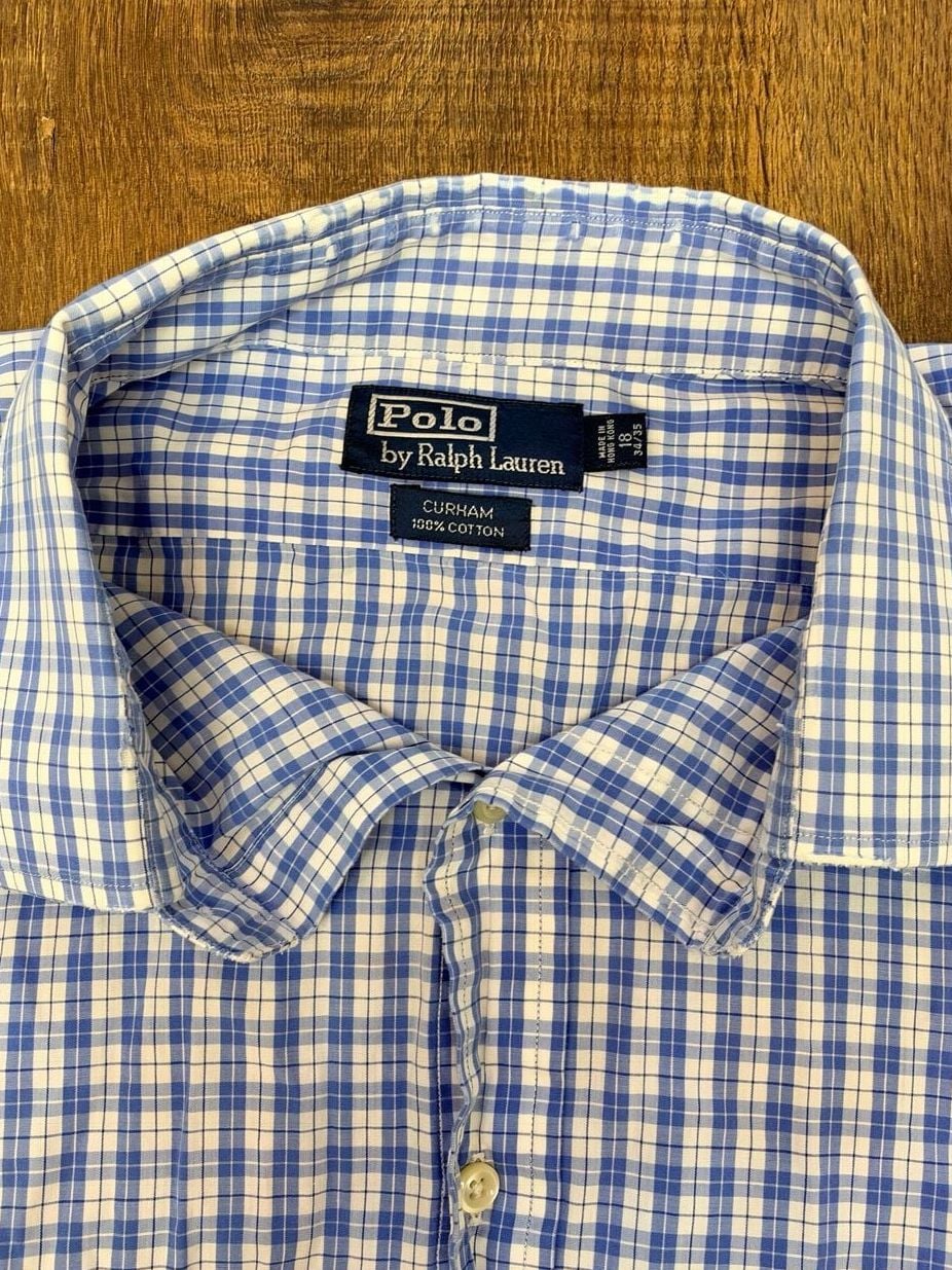 Polo By Ralph Lauren Curham Long Sleeve Plaid Shirt Size 18 34/35 3