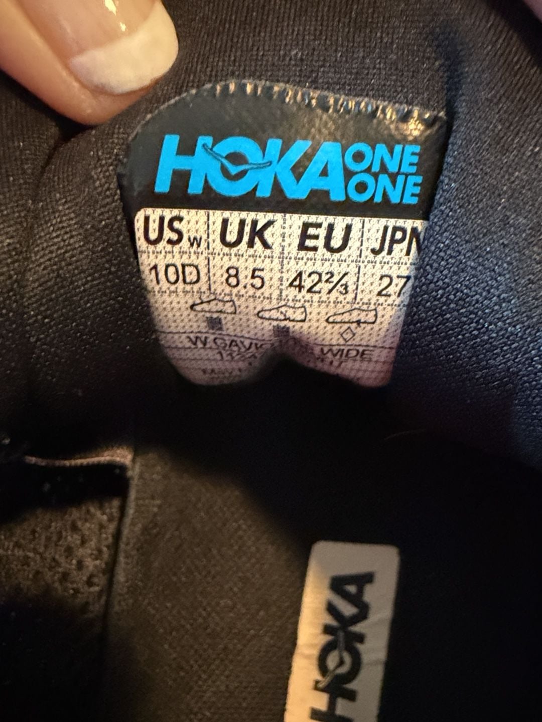 LUS 1 Hoka One One Gaviotas Running Shoes Size 10D Black 5
