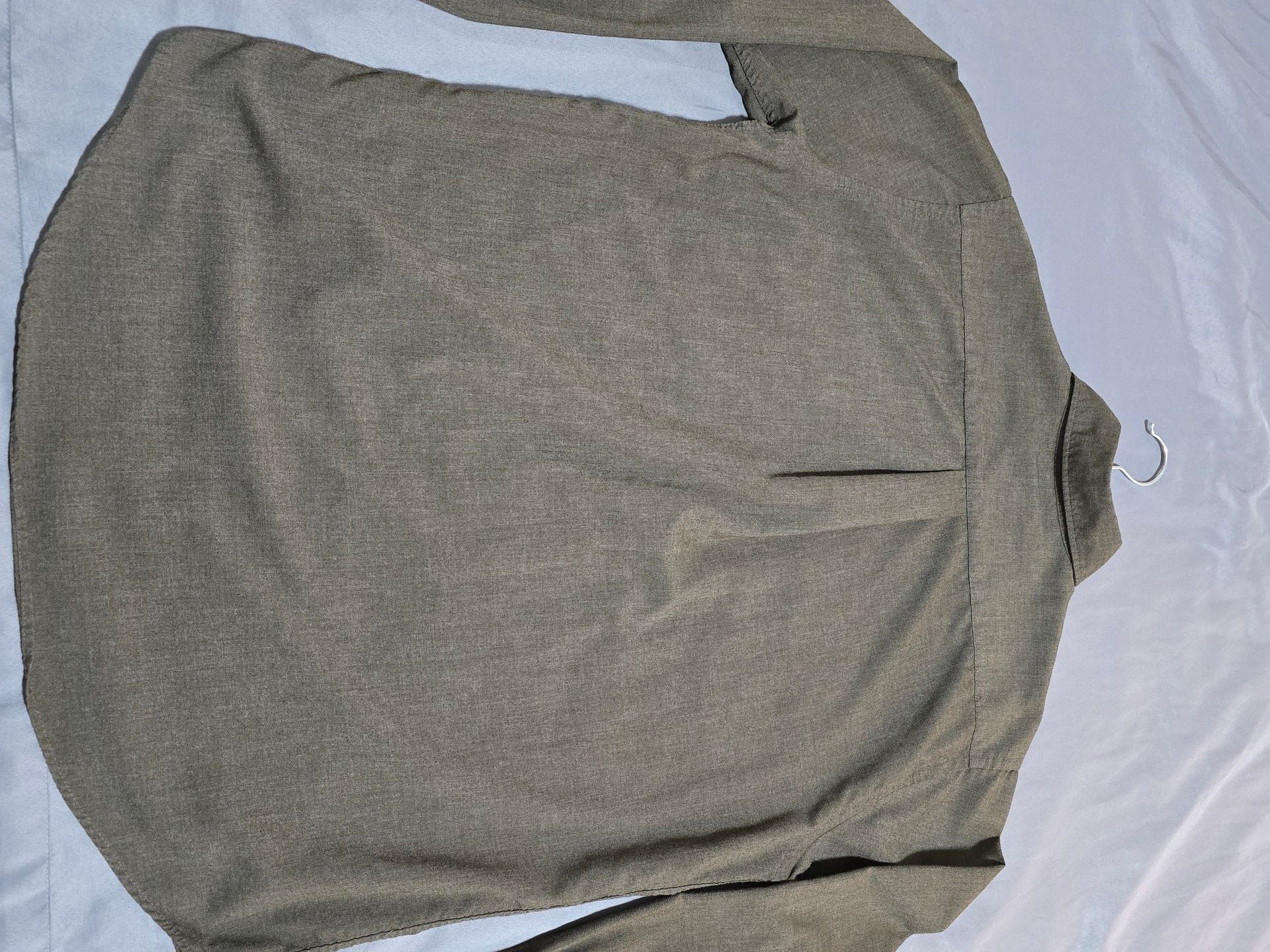Merona Long Sleeve Button Down Shirt Size M Olive Green 5