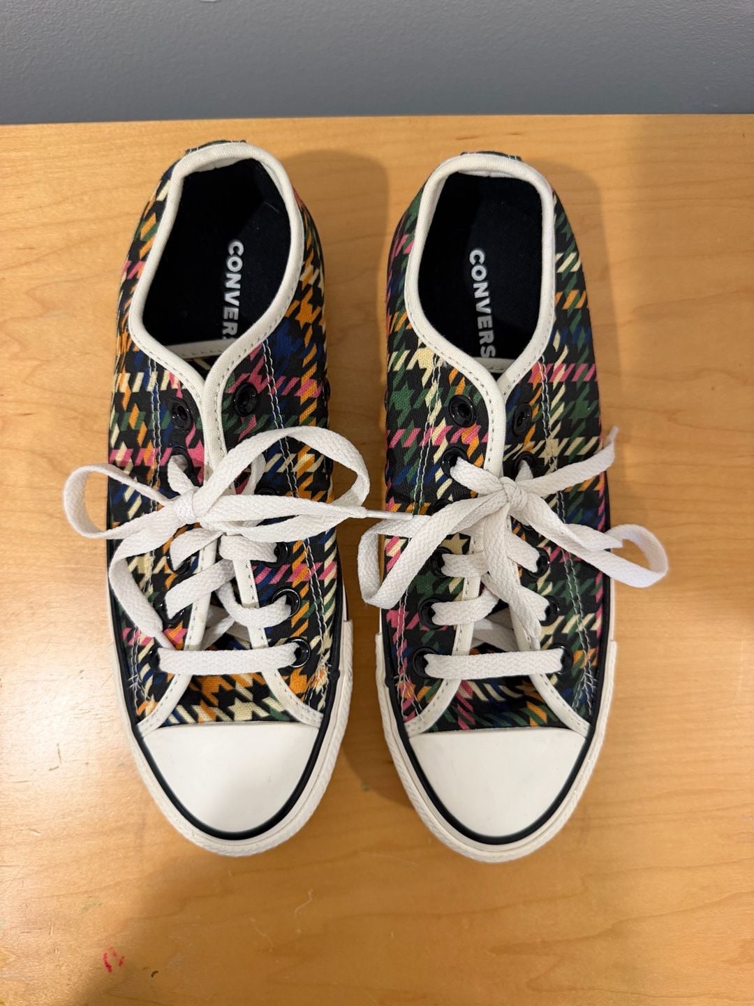 Converse Gen Z Blokette Multi-Color Houndstooth Sneakers 2