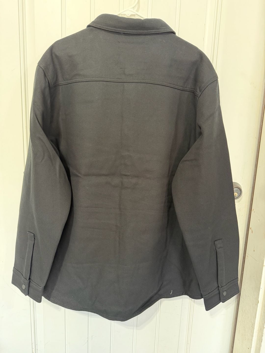 John Deere Canvas Shirt Jacket XXL Black Plaid Lined New With Tags 7