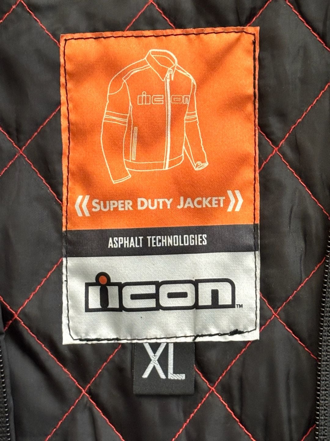Icon Super Duty Motorcycle Jacket XL Tan Black Leather Removable Liner 6