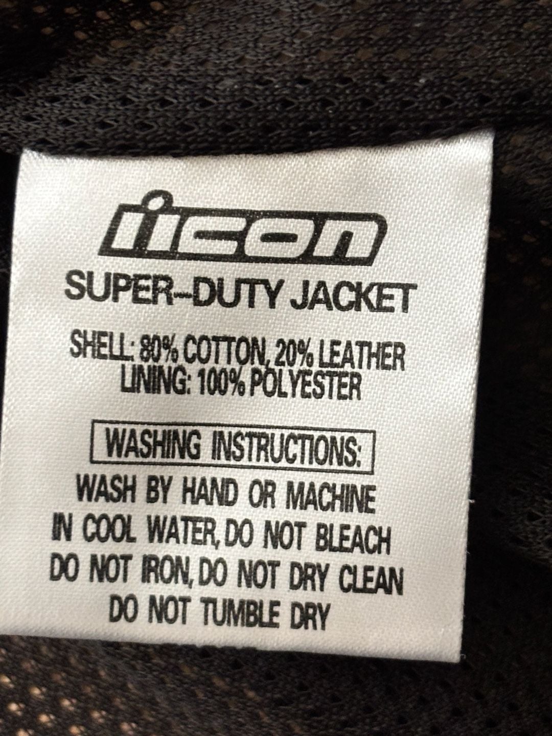 Icon Super Duty Motorcycle Jacket XL Tan Black Leather Removable Liner 7