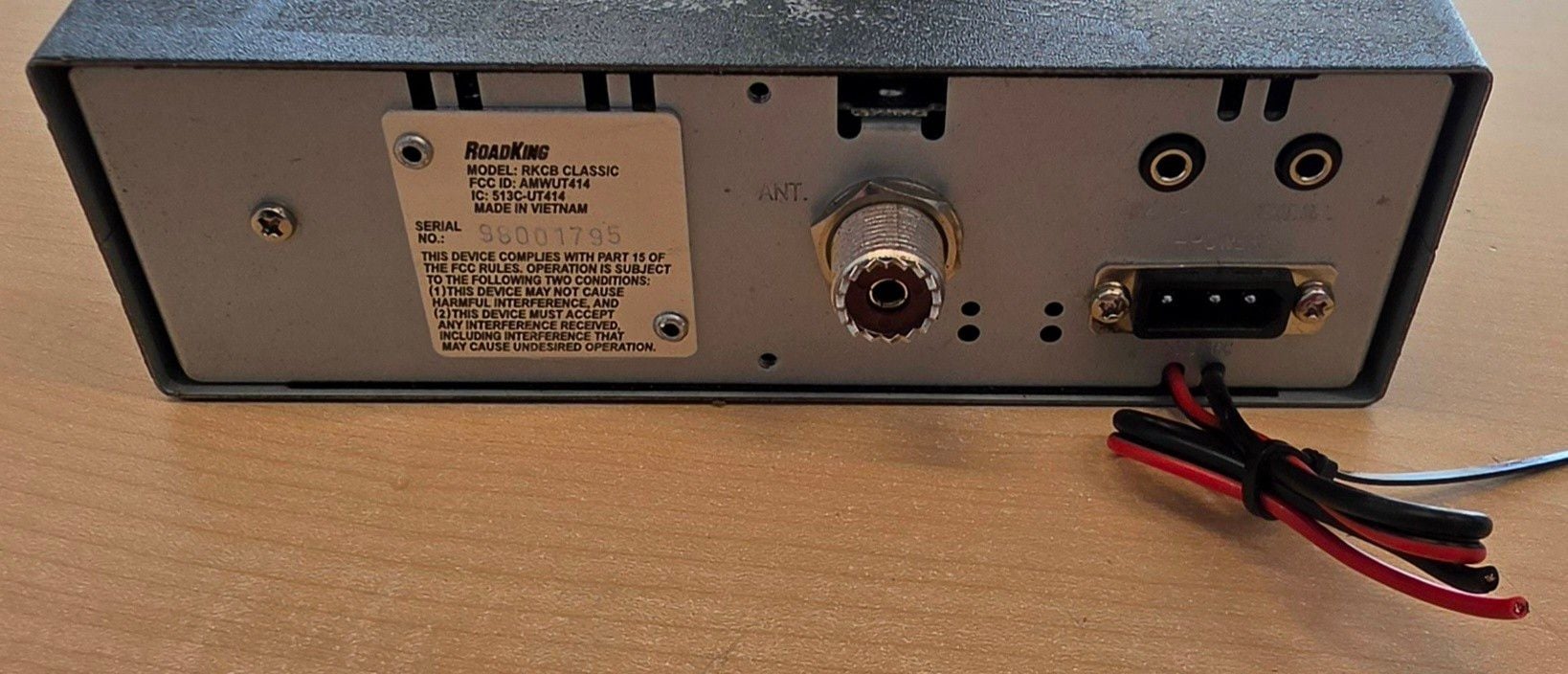 RoadKing RKCB Classic CB Radio With Microphone Not Tested 545 6