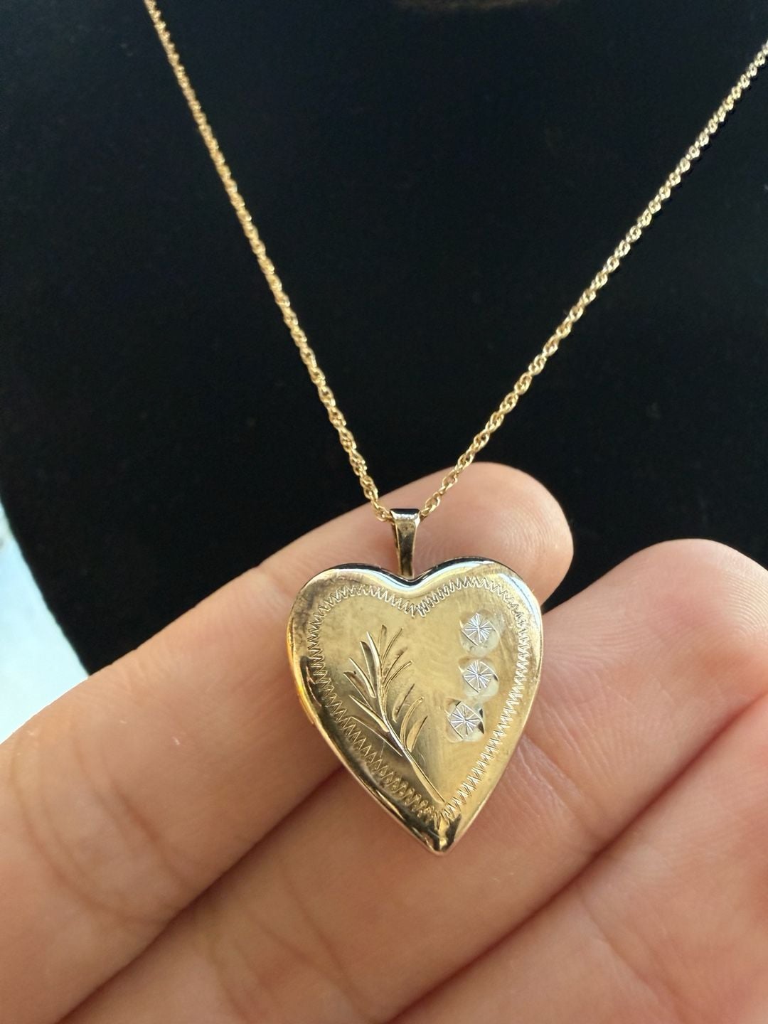 PPC Sterling Silver Gold Plated Heart Locket Necklace 2
