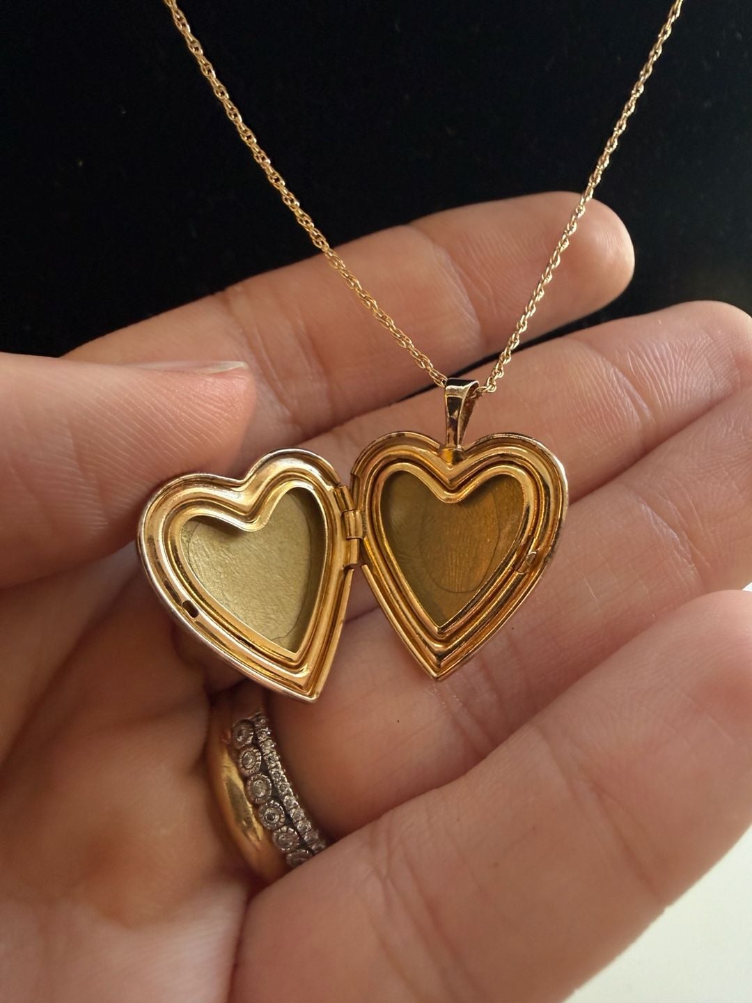 PPC Sterling Silver Gold Plated Heart Locket Necklace 4