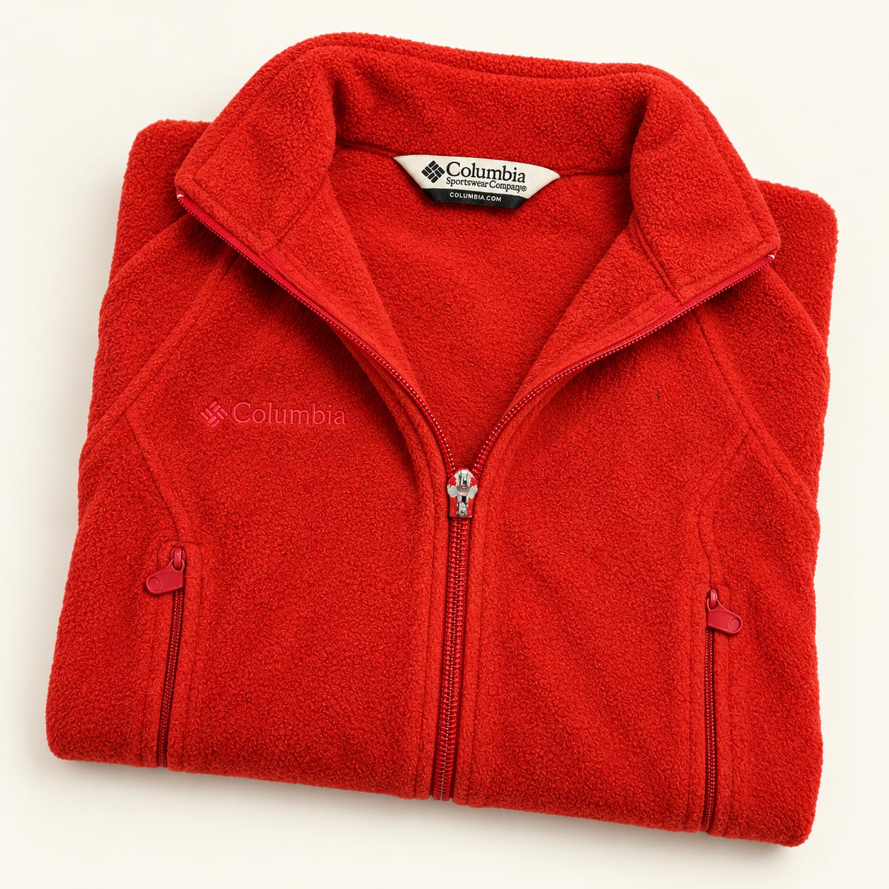 Columbia Fleece Pullover Red 4