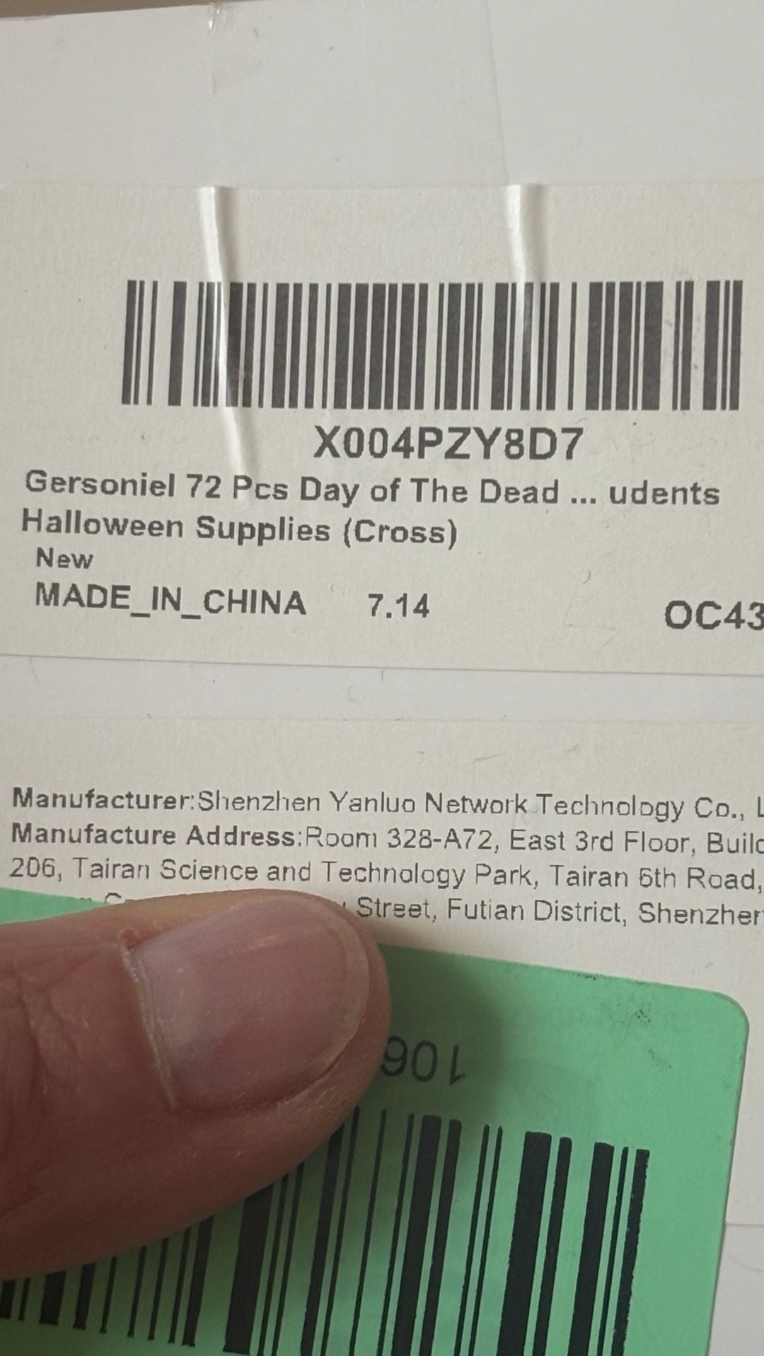 Gersoniel 72 Pcs Day of The Dead Cross Halloween Supplies 3
