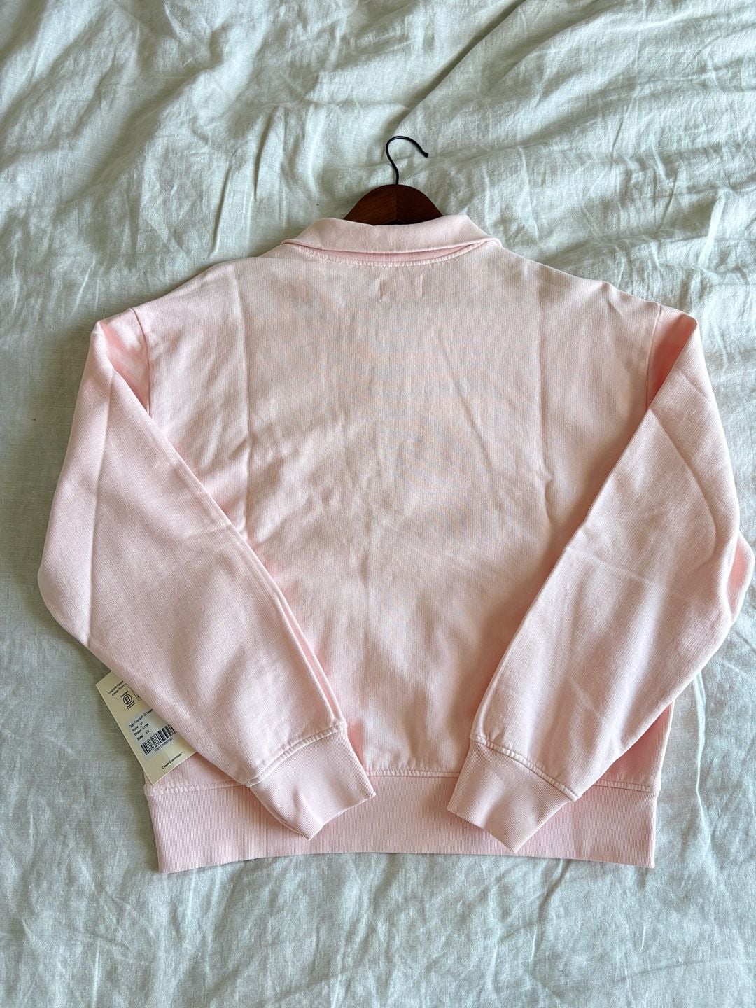 MATE Organic Fleece Quarter Zip Sweatshirt Size XS Pink 9
