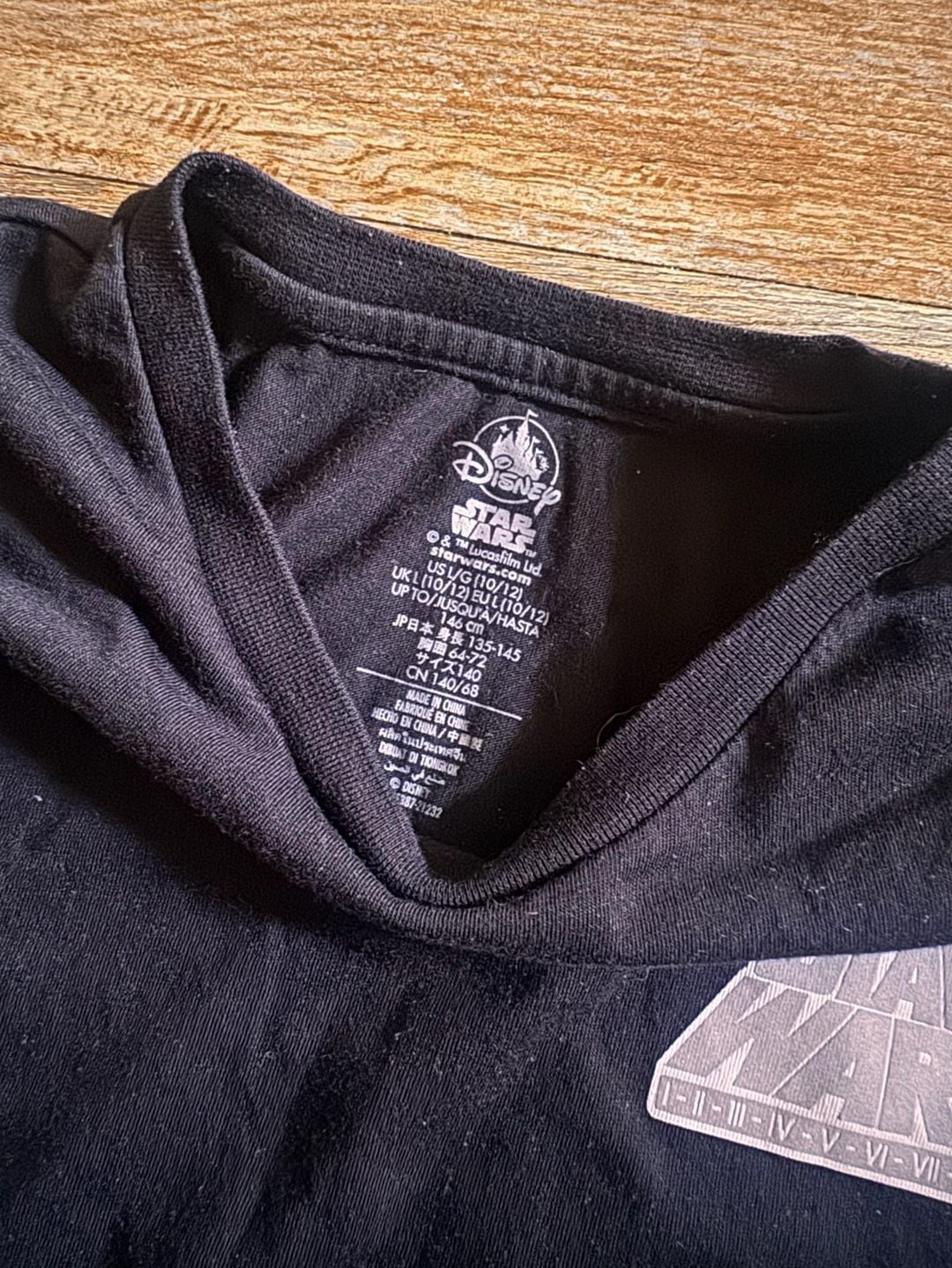 Disney Star Wars Graphic T-Shirt Size L (10/12) Black 3
