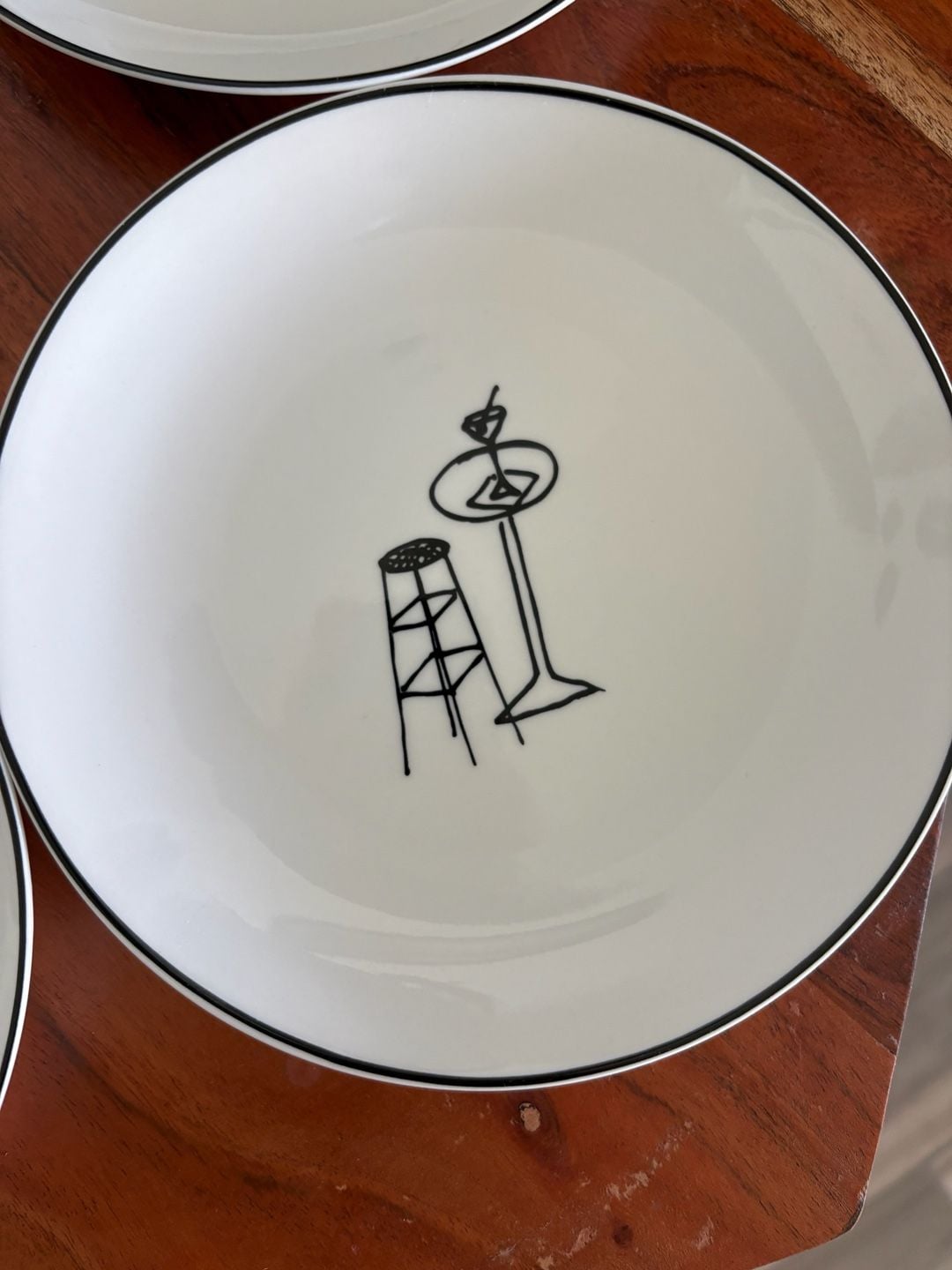 Crate and Barrel Novelty Party Plates 6.5 inches Set of 5 6