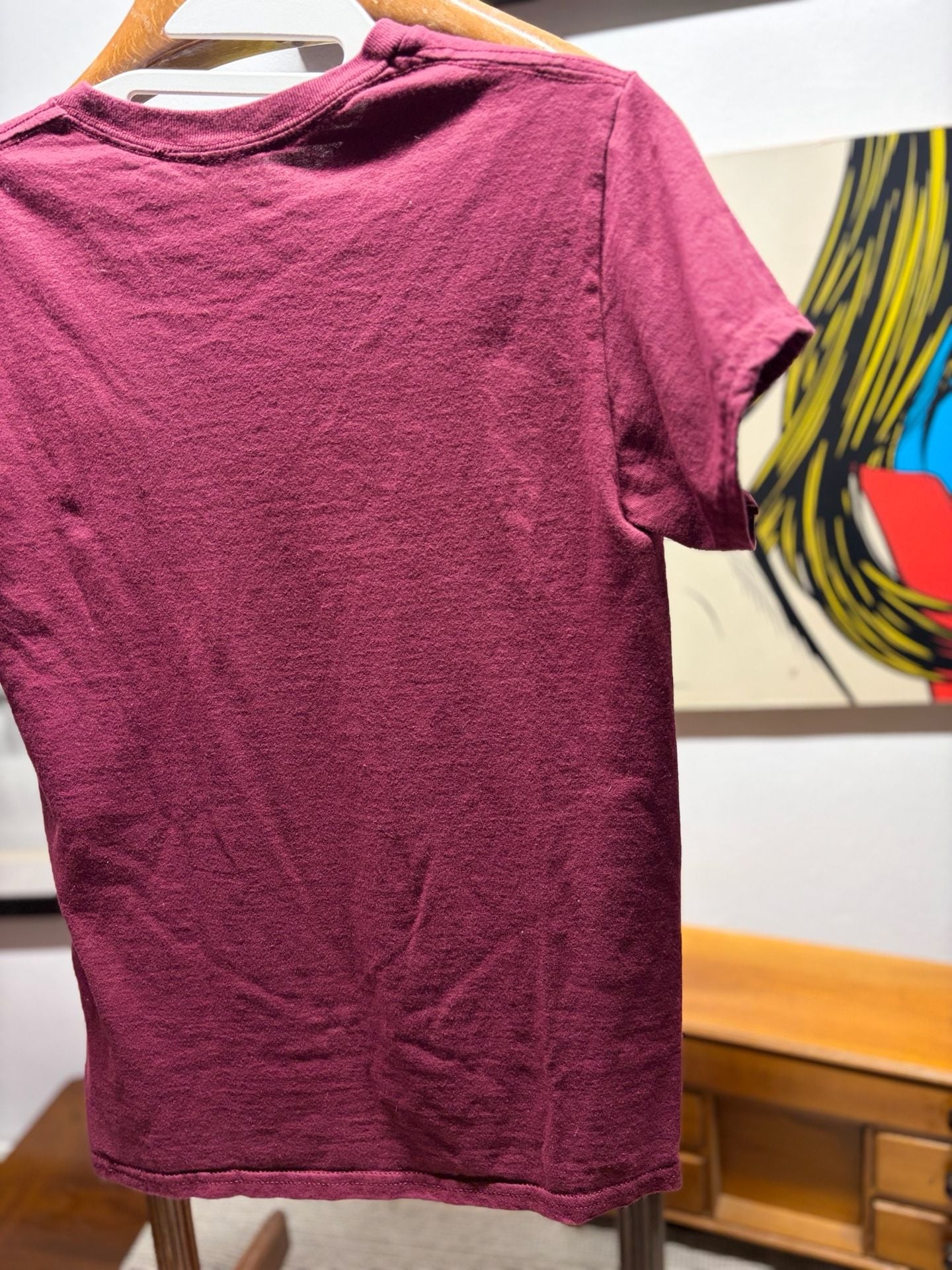 Riot Society Graphic T-Shirt Maroon Red Car Embroidered Small 8