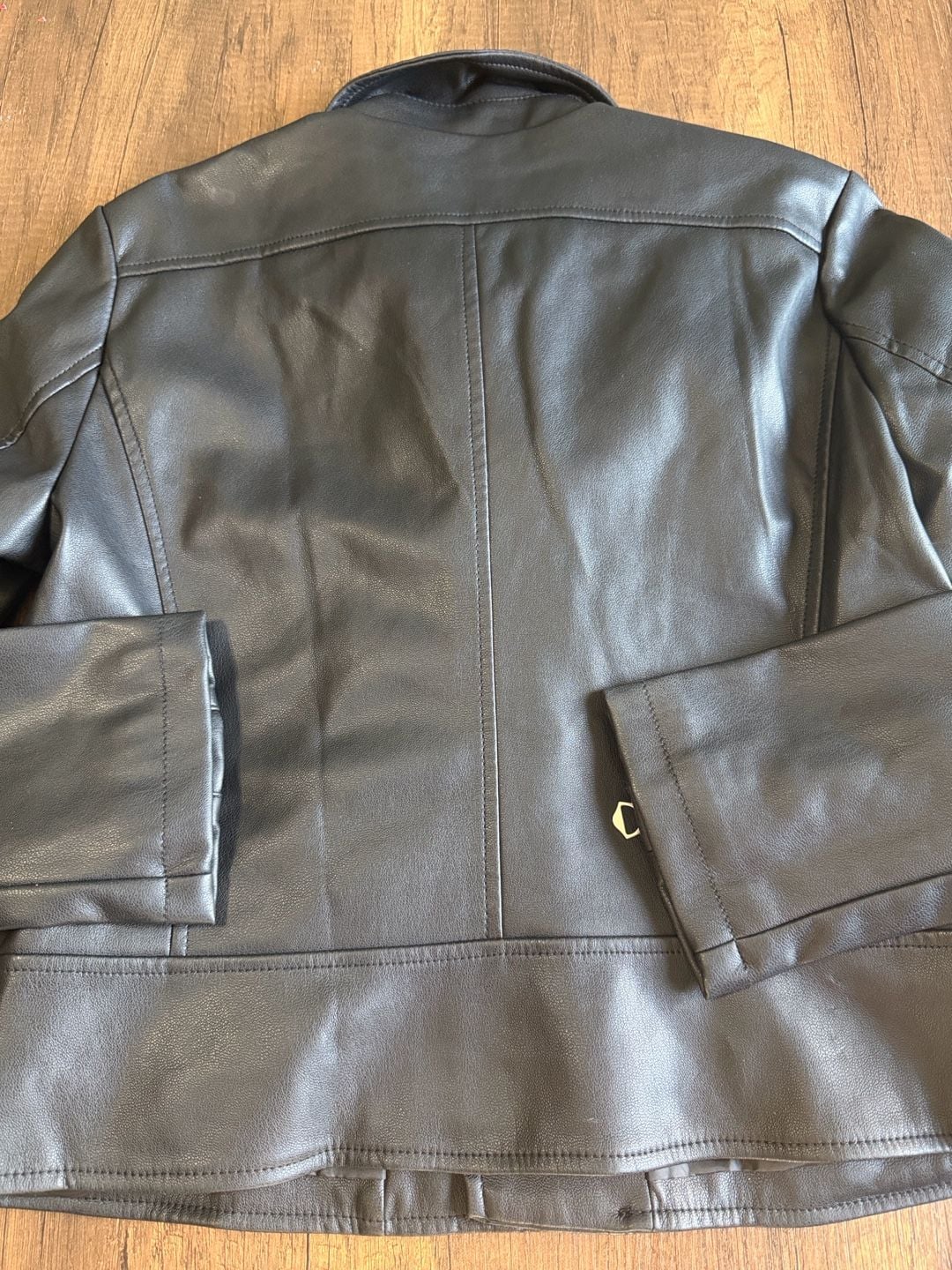 Scoop Faux Leather Moto Jacket Black 8
