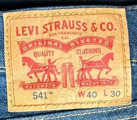 Levi's 541 Athletic Fit Jeans 40x30 Blue Denim Straight Leg 4