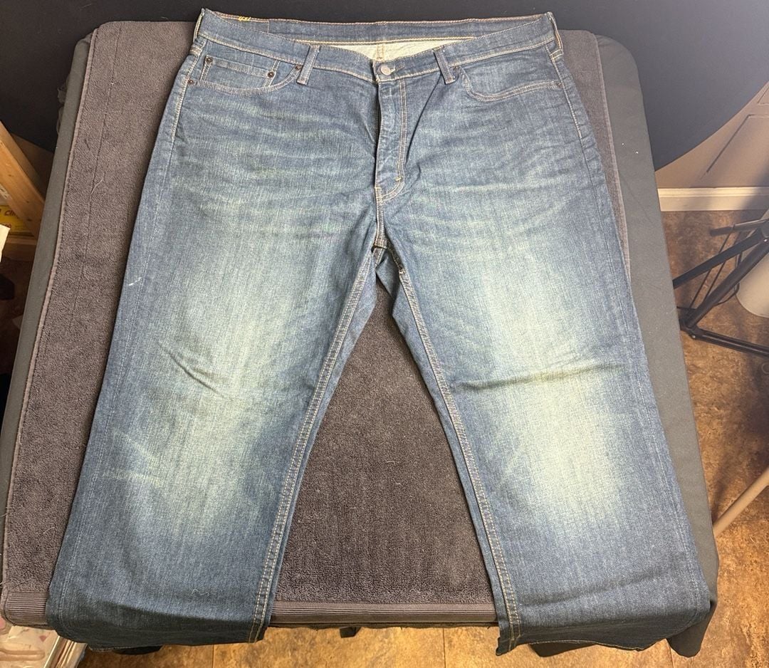 Levi's 541 Athletic Fit Jeans 40x30 Blue Denim Straight Leg 5
