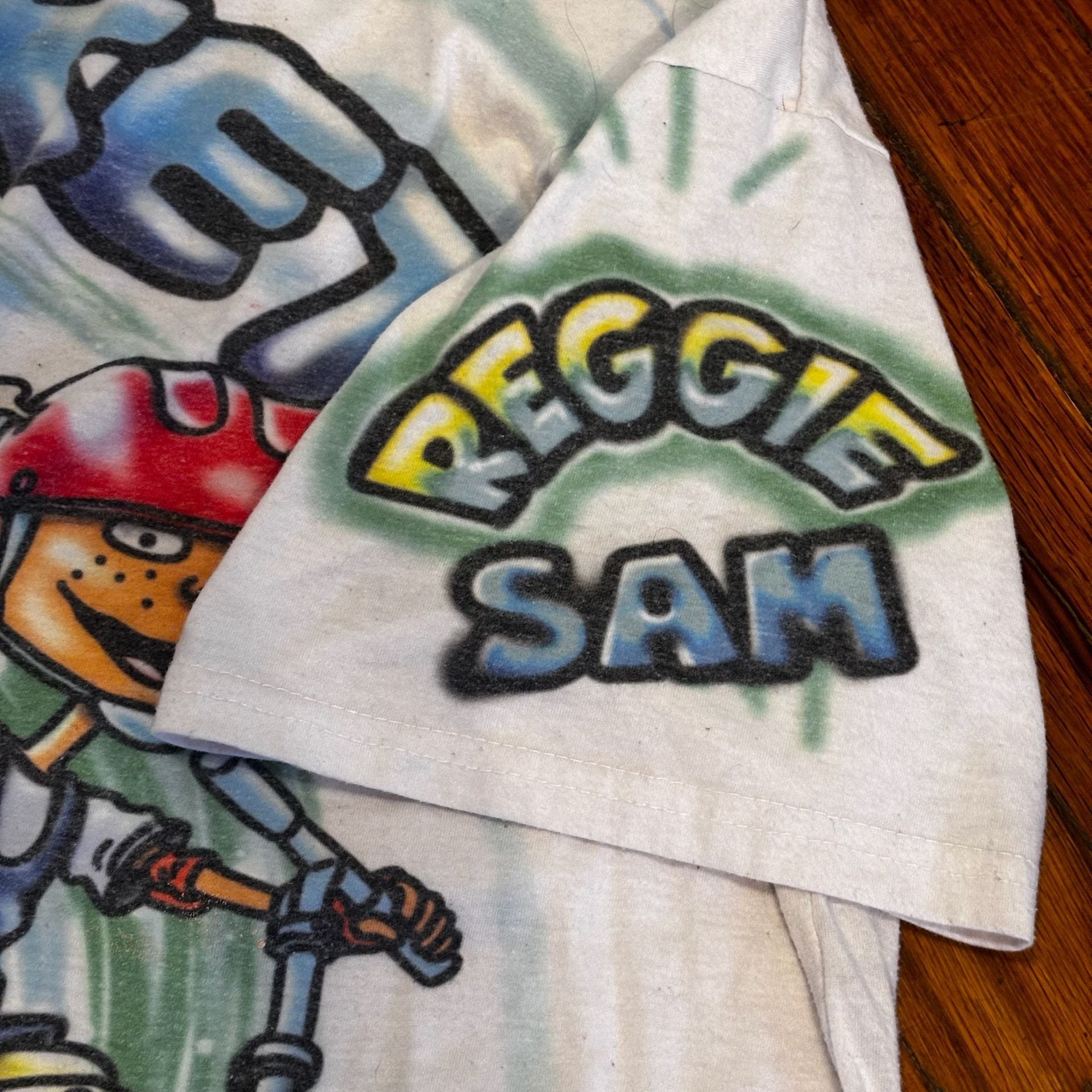 Rare Nickelodeon Rocket Power T-Shirt Size L White All Over Print 5