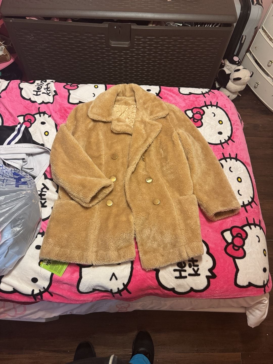Faux Fur Double Breasted Coat 2