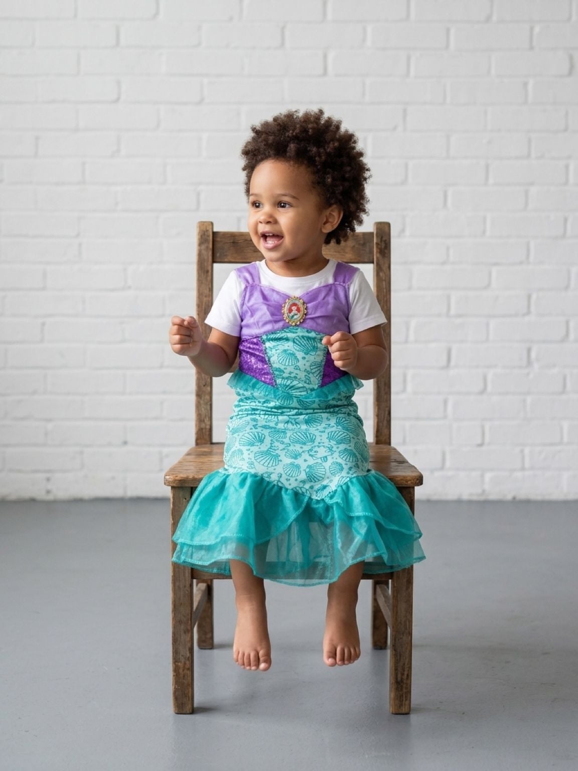 Disney Princess Ariel Dress Size 4-6X Costume 7