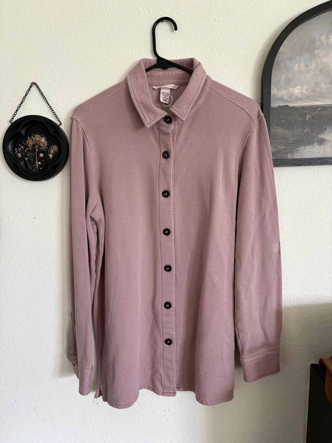 Victoria's Secret Button Up Shirt Size S Pink Long Sleeve 2