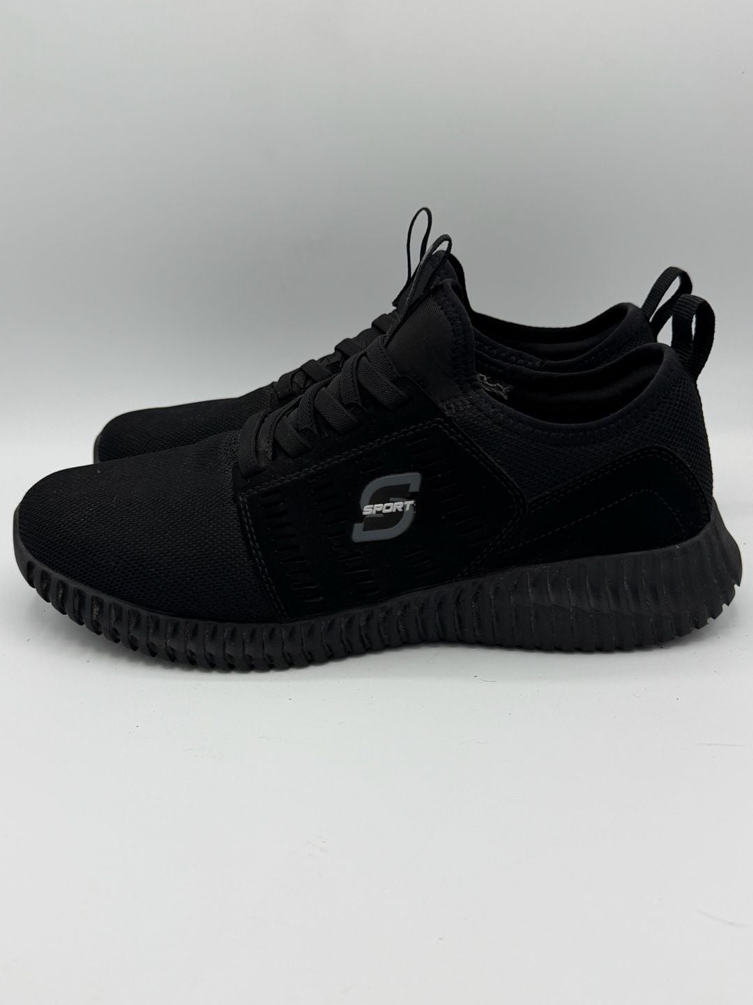 S Sport by Skechers Men’s Size 7 Black Mesh Athletic Sneakers Memory Foam Shoes 5