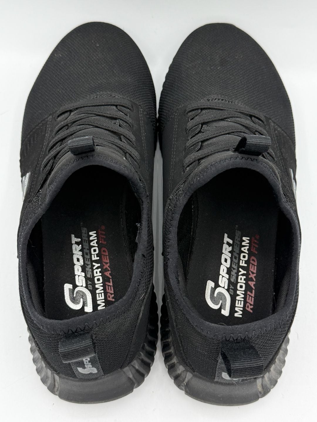 S Sport by Skechers Men’s Size 7 Black Mesh Athletic Sneakers Memory Foam Shoes 8