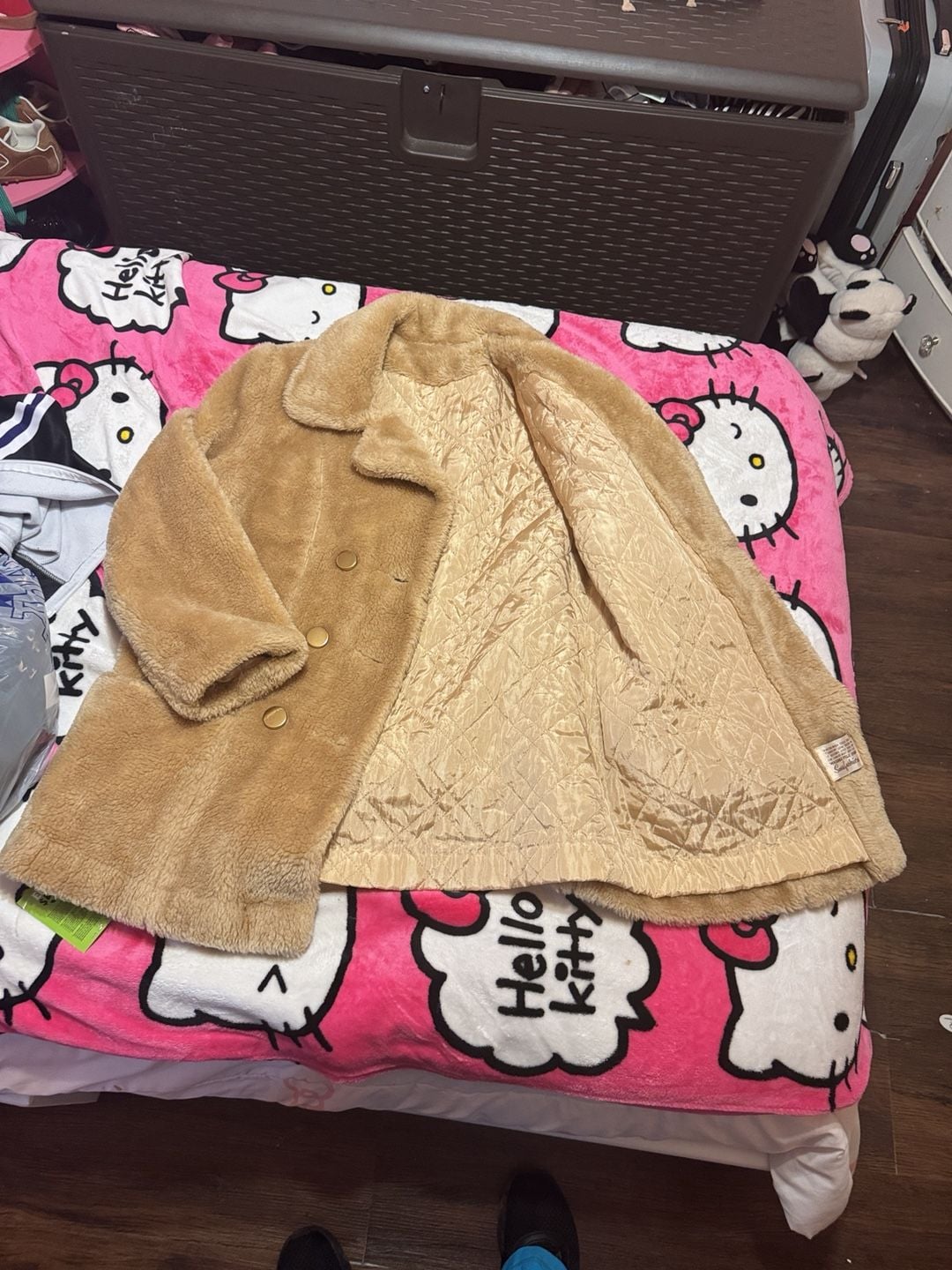 Faux Fur Double Breasted Coat 4