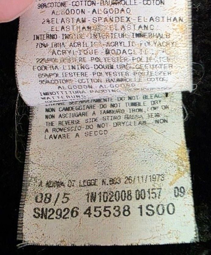 Vintage 1973 C'N'C Costume National Sherpa Denim Jacket Size 50 (U.S. Sz M) 7