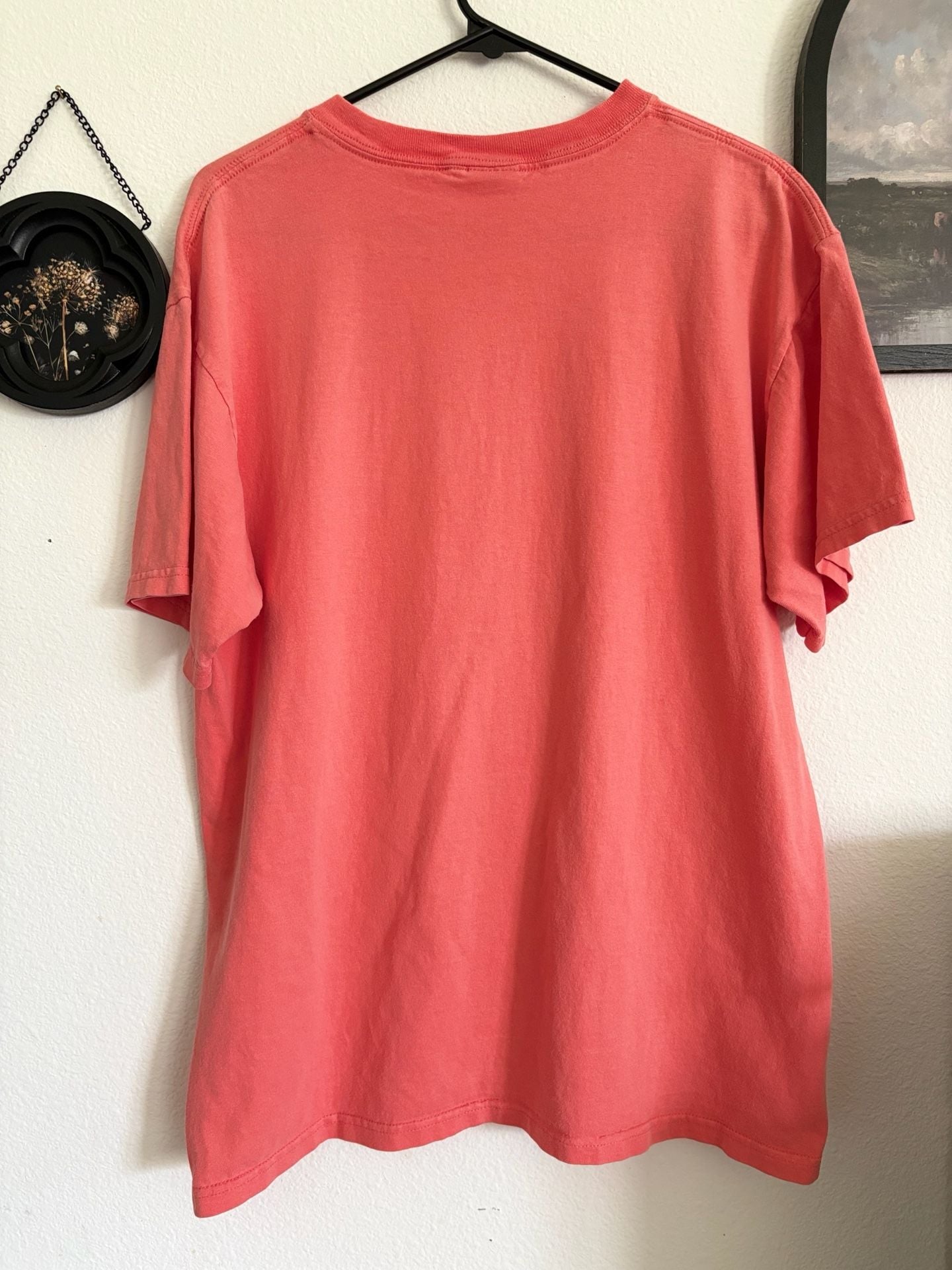 Anvil Dog Lover T-Shirt Size L Salmon Pink Graphic Tee 9