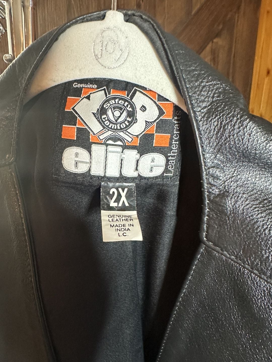 Elite Leathercrafts Motorcycle Vest Size 2X Black Leather Biker 3